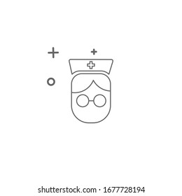 design template for a nurse's icon