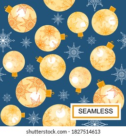 Design template on blue background. Vector festive illustration. Christmas background. Pattern geometric style. Background, wallpaper. Happy new year. Bright snowflakes.