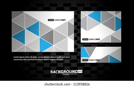 Design Template on Different Sizes - eps10 Triangles on Background