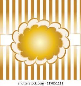 design template on gold background