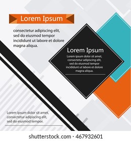 design template orange blue website decoration layout icon, vector illustration