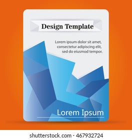 design template orange blue website decoration layout icon, vector illustration