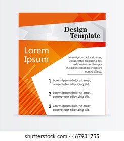 design template orange website decoration layout icon, vector illustration