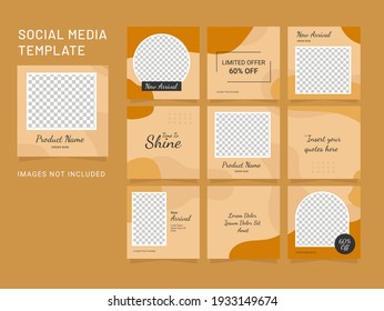 Furniture Social Media Post Templates Stock Vector (Royalty Free ...