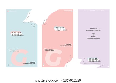 Design template. Postcard. Colorful abstract vector banners