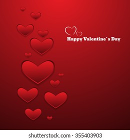 Design Template red eps10 Heart for Valentines Day Background