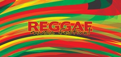Design Template For Reggae Music Festival. Artistic Vector Graphics. CMYK Colors