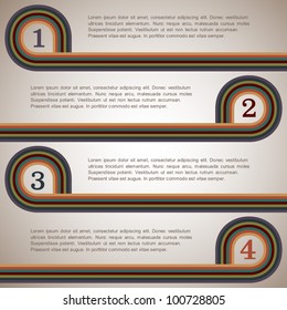 Design template with retro lines.Vector eps10