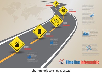 Design Template Road Map Timeline Infographic Stock Vector (Royalty ...