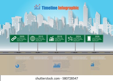 Design template, road map timeline infographic. Vector Illustration