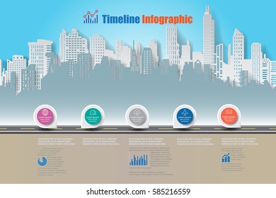 Design template, road map timeline infographic. Vector Illustration