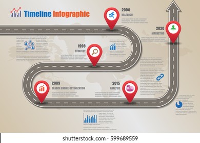 Similar Images Stock Photos Vectors of Road infographic timeline