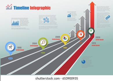 Design template, road map timeline infographic. Vector Illustration