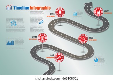 Design template, road map timeline infographic brochure diagram planning presentation process webpages workflow. Vector illustration