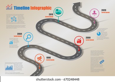 Design template, road map timeline infographic brochure diagram planning presentation process webpages workflow. Vector illustration