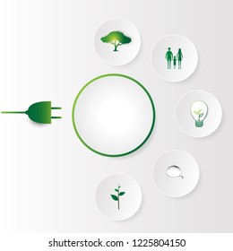 Design Template of save the world. vector illustration