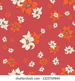 Design template. Seamless floral background pattern. EPS 10