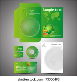 Design Template Set - Business Card, Cd, Notepaper, Envelope