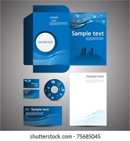 Design template set - business card, cd, paper, envelop