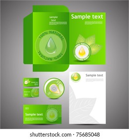 Design template set - business card, cd, paper, envelop
