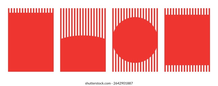 Design Template set kollektion japan poster sonne aufgang stil