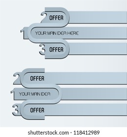 design template set with numbers
