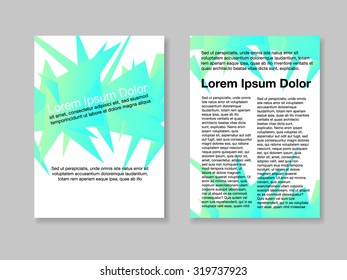 design template, set of two a4 pages with geomentric abstract modern design