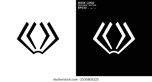 Design template of simple book logo. Illustration icon symbol EPS 10