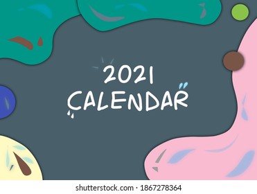 design template simple, elegant and modern impression, calendar art for the new year, suitable for those of you who have a minimalist spirit, very attractive for the interior of your home.