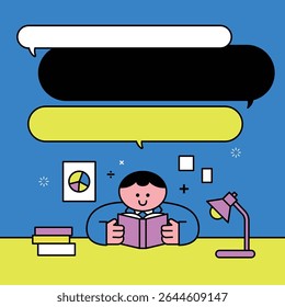 Design template for SNS banner posters to promote special lectures for middle and high school students