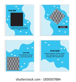 design Template Socila media the color blue and white 