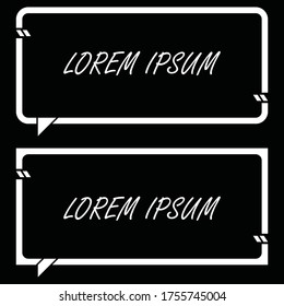 Design Template of Speech Bubble Frames in white. Perfect for card, promo, social media feed, content, page, greeting, t shirt, sign, symbol, label, sticker, etc