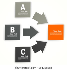Design template with squares. Abstract illustration