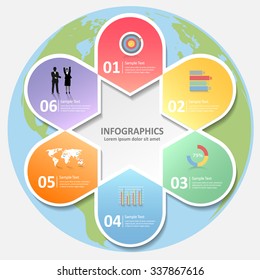 Design template steps to success , for business concept