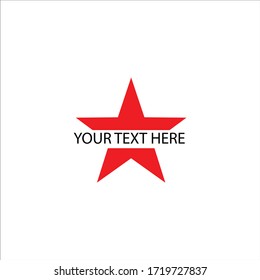 plantilla de diseño para el nombre de la placa de almacén, estrella roja