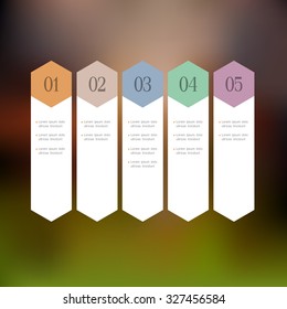 Design template with stylized arrows. Vector website layout, banners for infographics