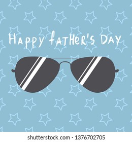  design template with sunglasses and stars pattern for father's day. Happy father's day