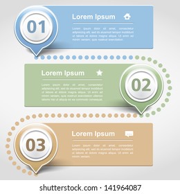 Design template with three banners, vector eps10 illustration