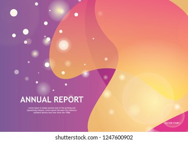 Design Template. Trendy Gradient Shapes Background. Colorful Abstract Vector Illustration. Bubble shapes composition with light. Eps10 vector.