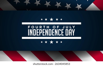 Design template for the United States Independence Day 4th of July. Banner, Poster, Greeting Card. Vector Illustration.