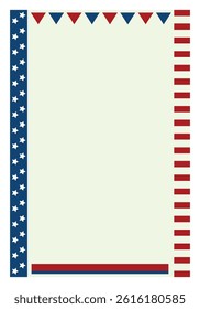 Design template usa independence day element with blank space in center