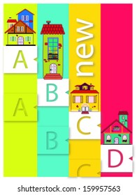 Design template vector with buildings.