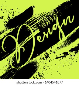 Design template. Vector grunge brush stroke. Abstract raw texture. Vector design elements. Vector paint splash. Art background. Grunge design.