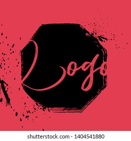 Design template. Vector grunge brush stroke. Abstract raw texture. Vector design elements. Vector paint splash. Art background. Grunge design.