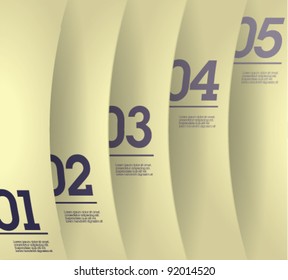 Design template - vertical white cutout curvy lines / graphic or website layout vector