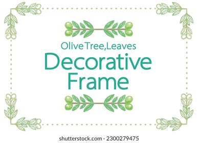 Design template with watercolor olives. Vector illustration.