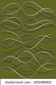 Design Template with Waves Curve Lines. Wavy Background.  Smooth Striped Vector Illustration. Modern pattern for advertising and marketing poster, presentation. Youth style waves curve stripes.