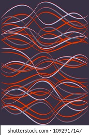 Design Template with Waves Curve Lines. Wavy Background.  Flowing Striped Vector Illustration. Modern pattern for advertising and marketing poster, presentation. Youth style waves curve stripes.