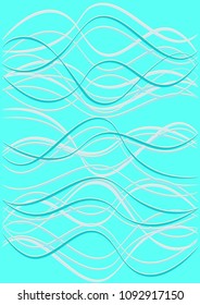 Design Template with Waves Curve Lines. Wavy Background.  Stream Striped Vector Illustration. Modern pattern for advertising and marketing banner, presentation. Youth style waves curve stripes.