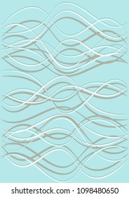 Design Template with Waves Curve Lines. Wavy Background.  Simple Striped Vector Illustration. Modern pattern for advertising and marketing banner, presentation. Youth style waves curve stripes.